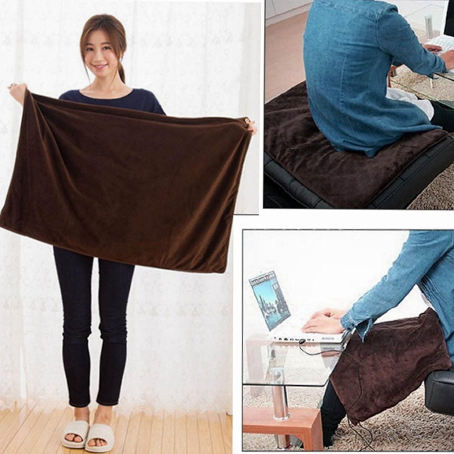 39 x 26 Flannel Heated Blanket with Hand Controller