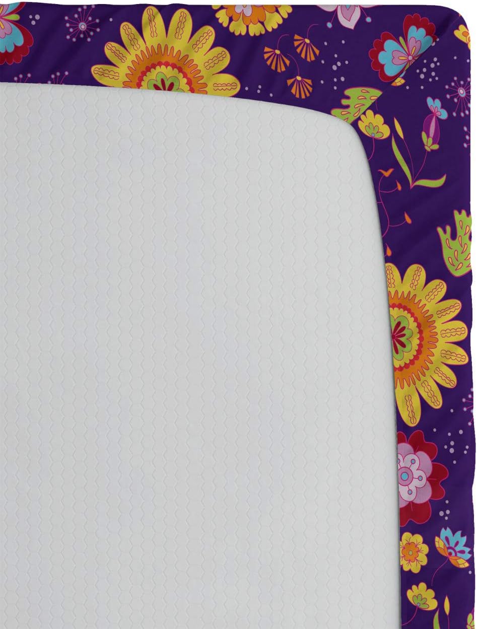 Ambesonne Flower Fitted Sheet Daisy Chamomile Lily Cartoon California King