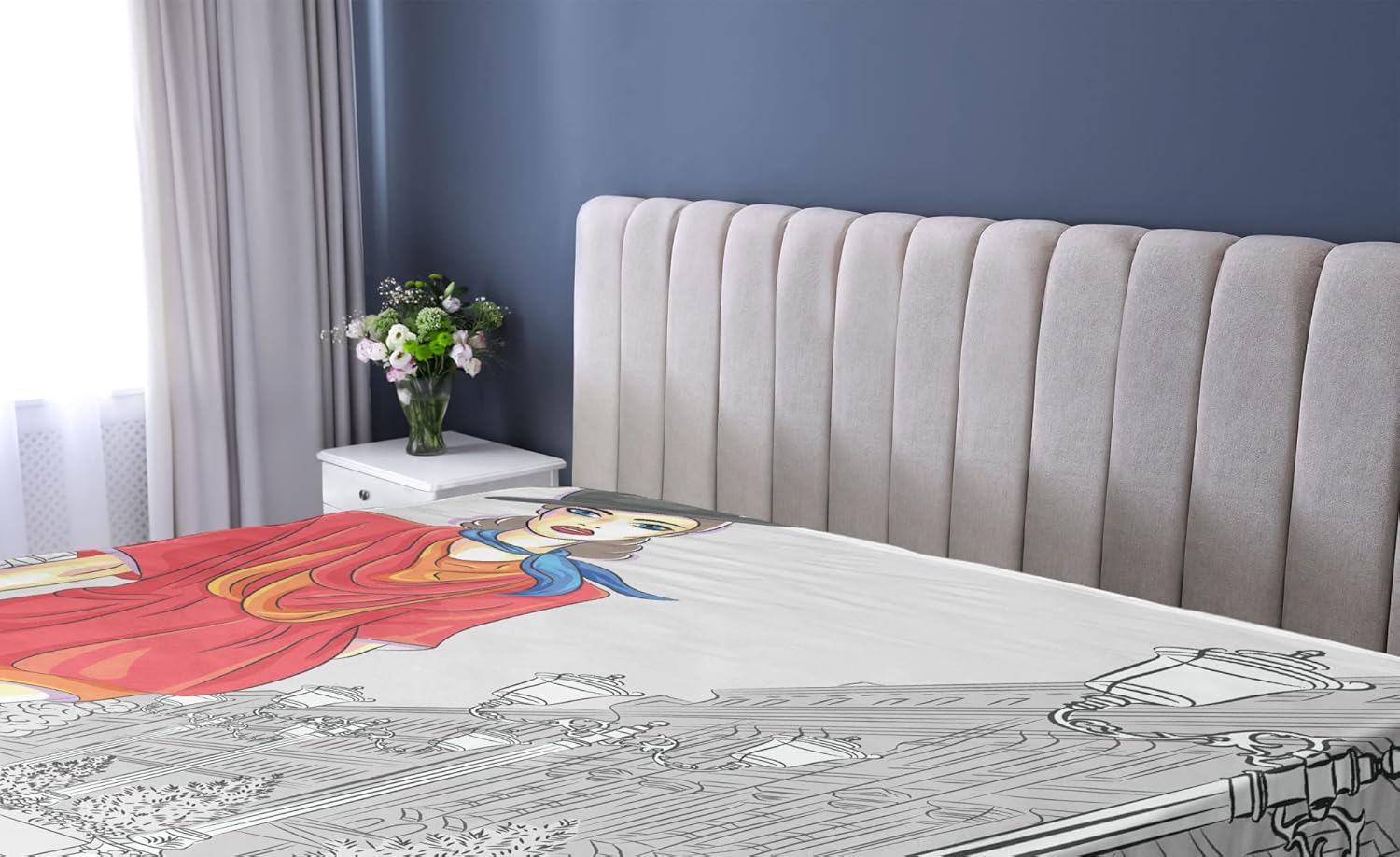Ambesonne California King Fitted Sheet with Urban Fashion Print