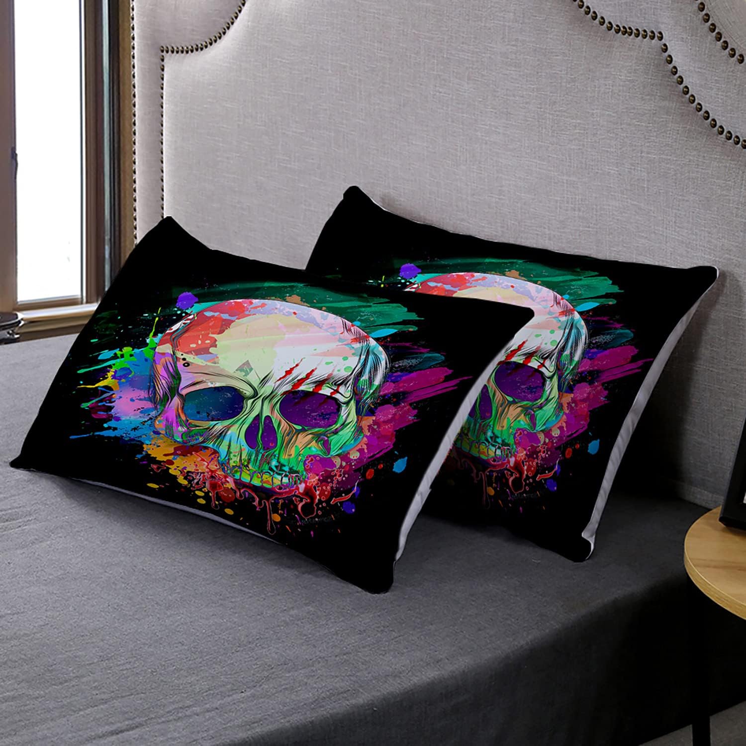AILONEN Skull Duvet Cover Set Twin Size