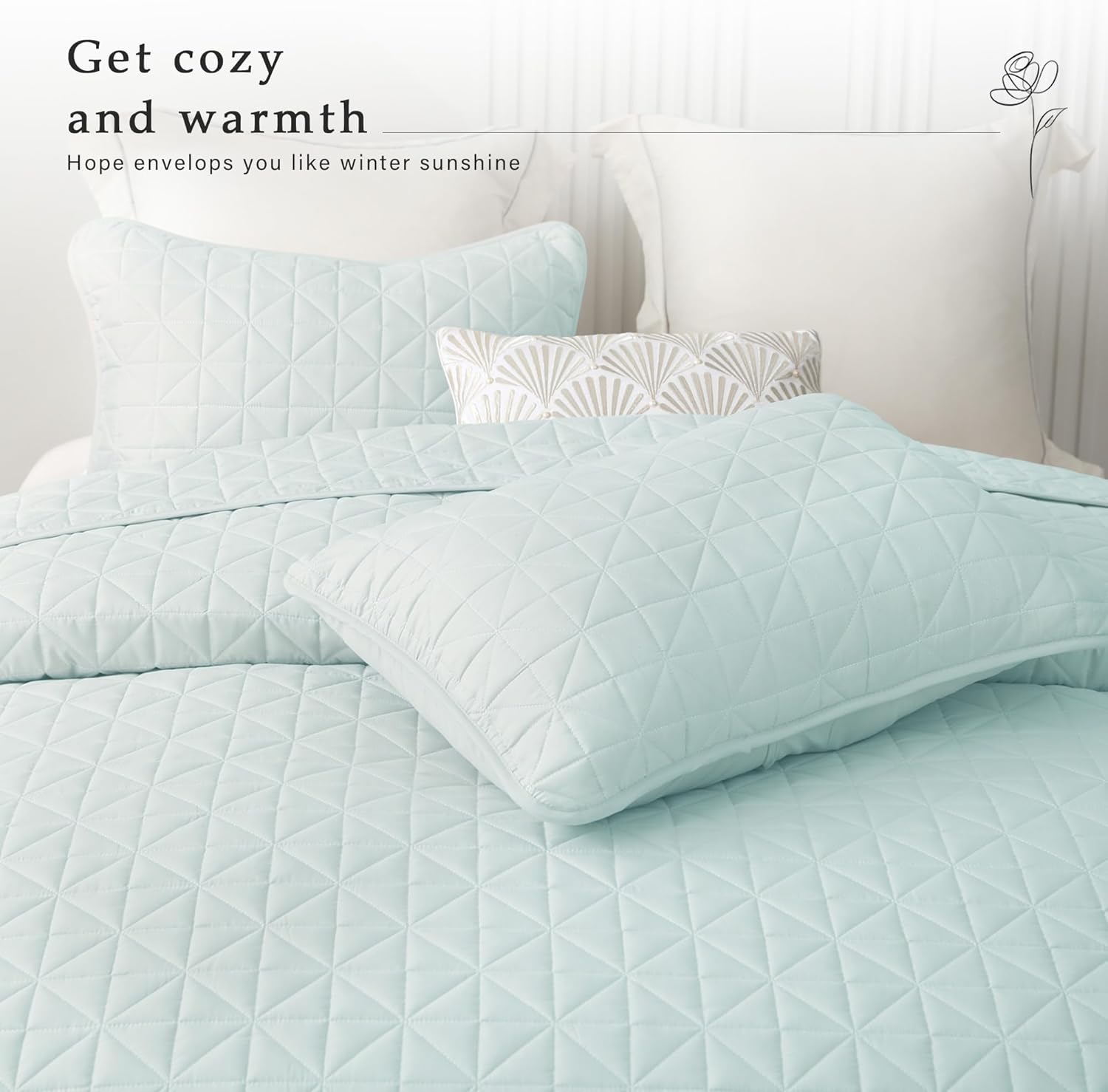 Exclusivo Mezcla King Size Quilt Set with Grid Pattern