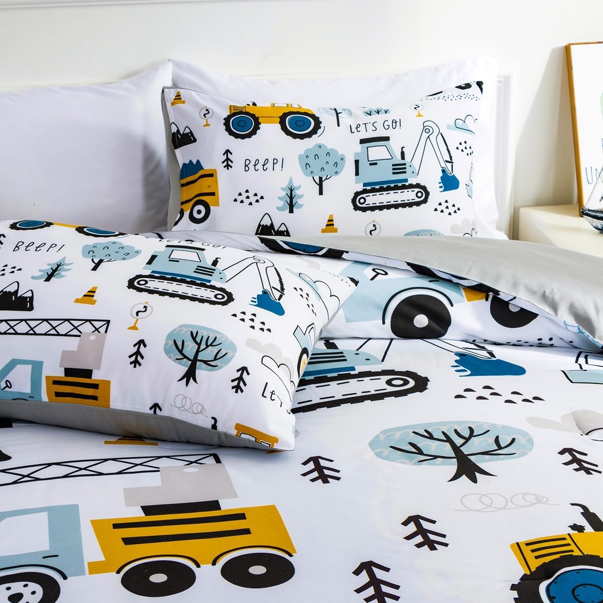 NTBED Twin Construction Truck Comforter Set for Boys
