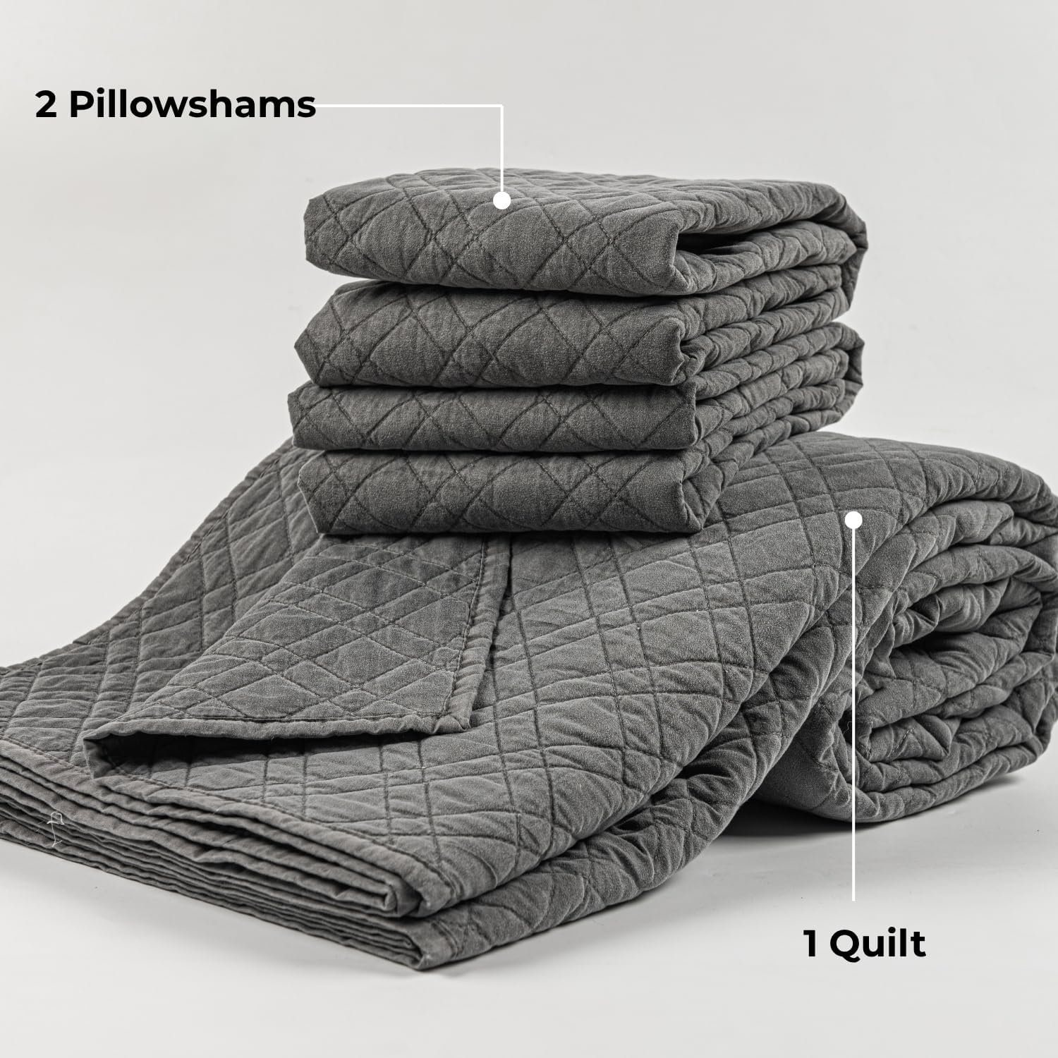 DOWN HOME Queen Quilt Bedding Set with Shams