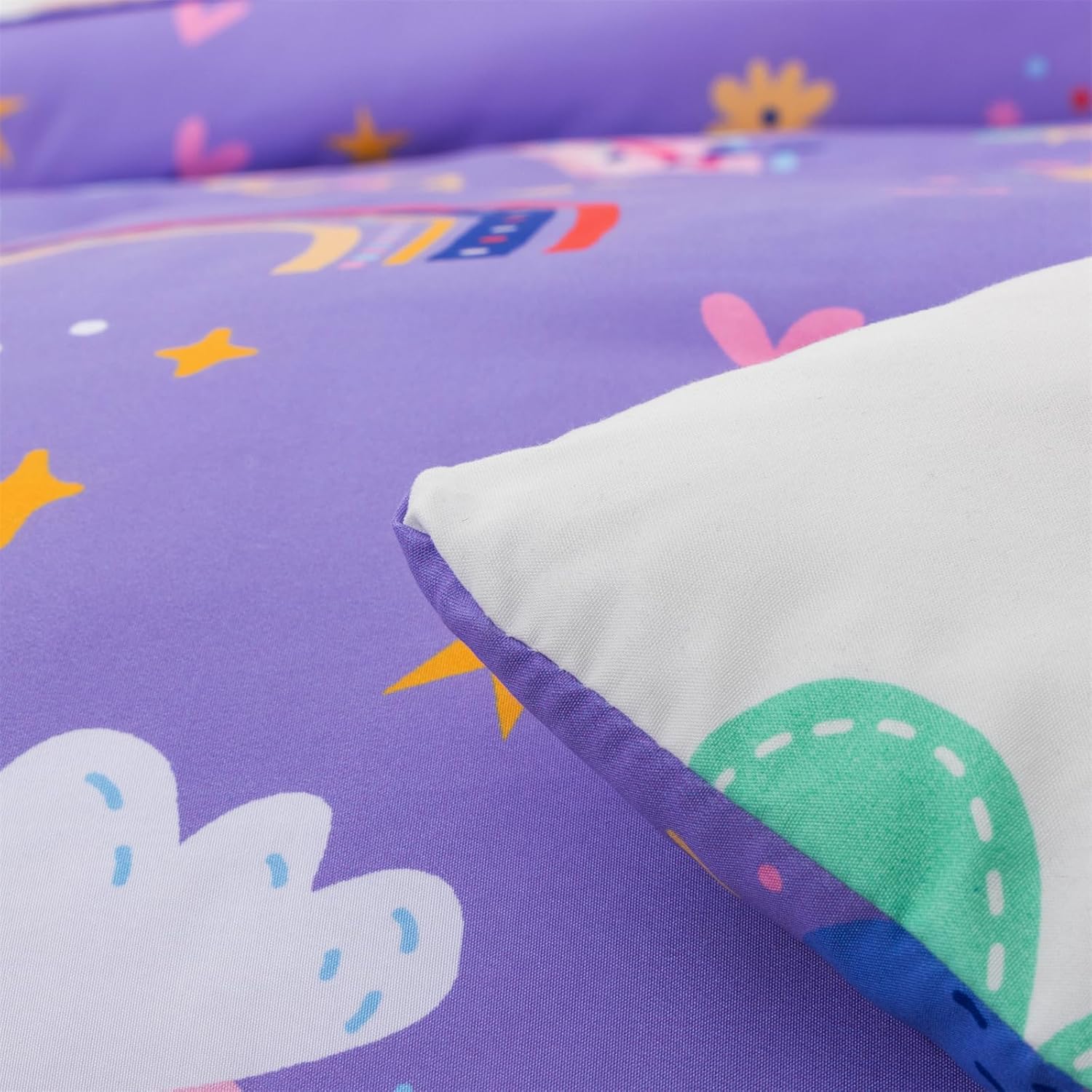 Holawakaka Boho Rainbow Twin Comforter Set with Sheets
