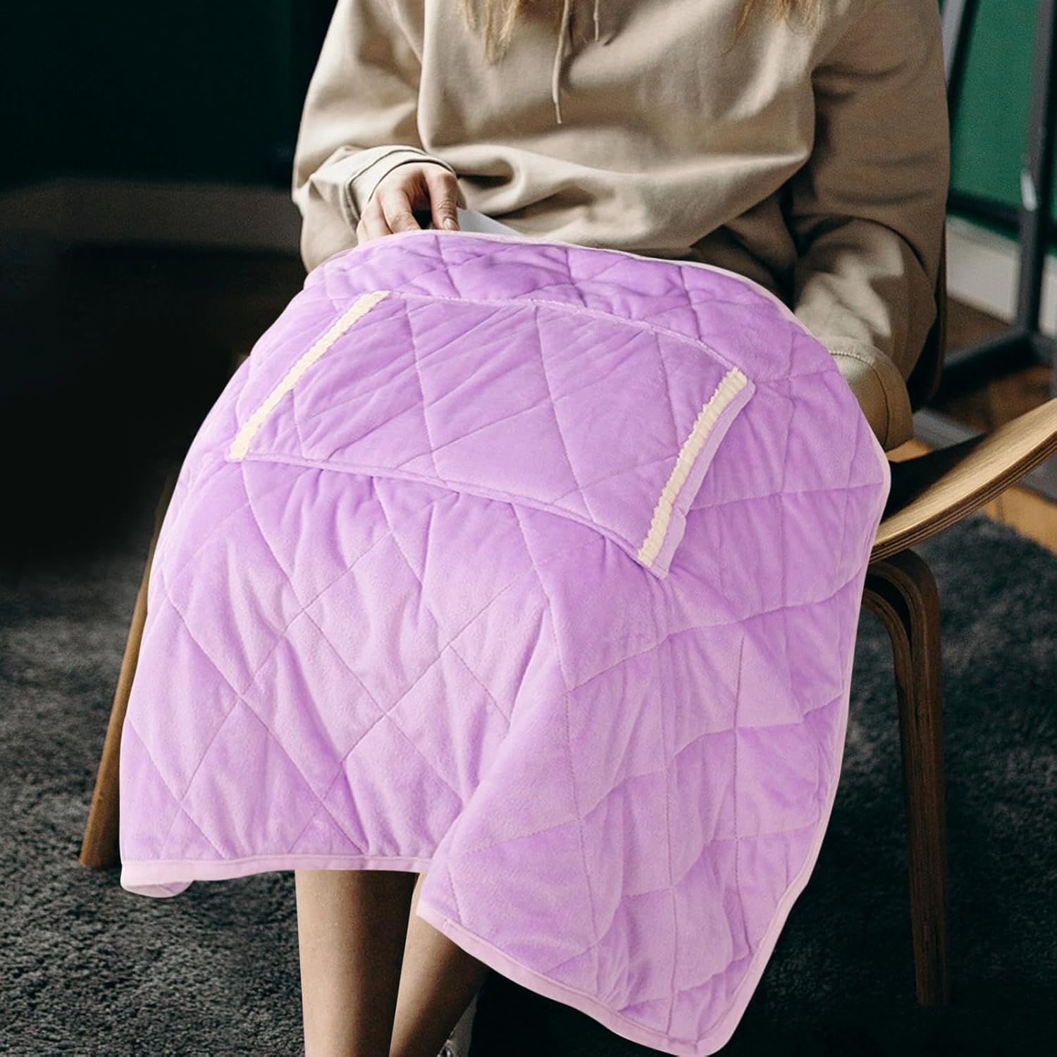 Gralara USB Heated Throw Blanket with Hand Warmer Cape 1