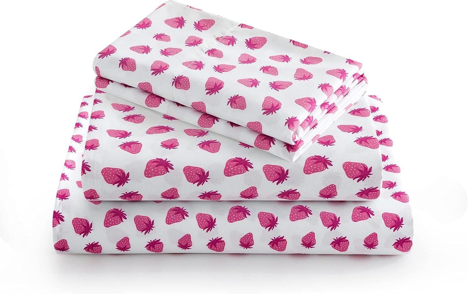 Vonty Kids Twin XL Sheet Set Strawberry Pattern