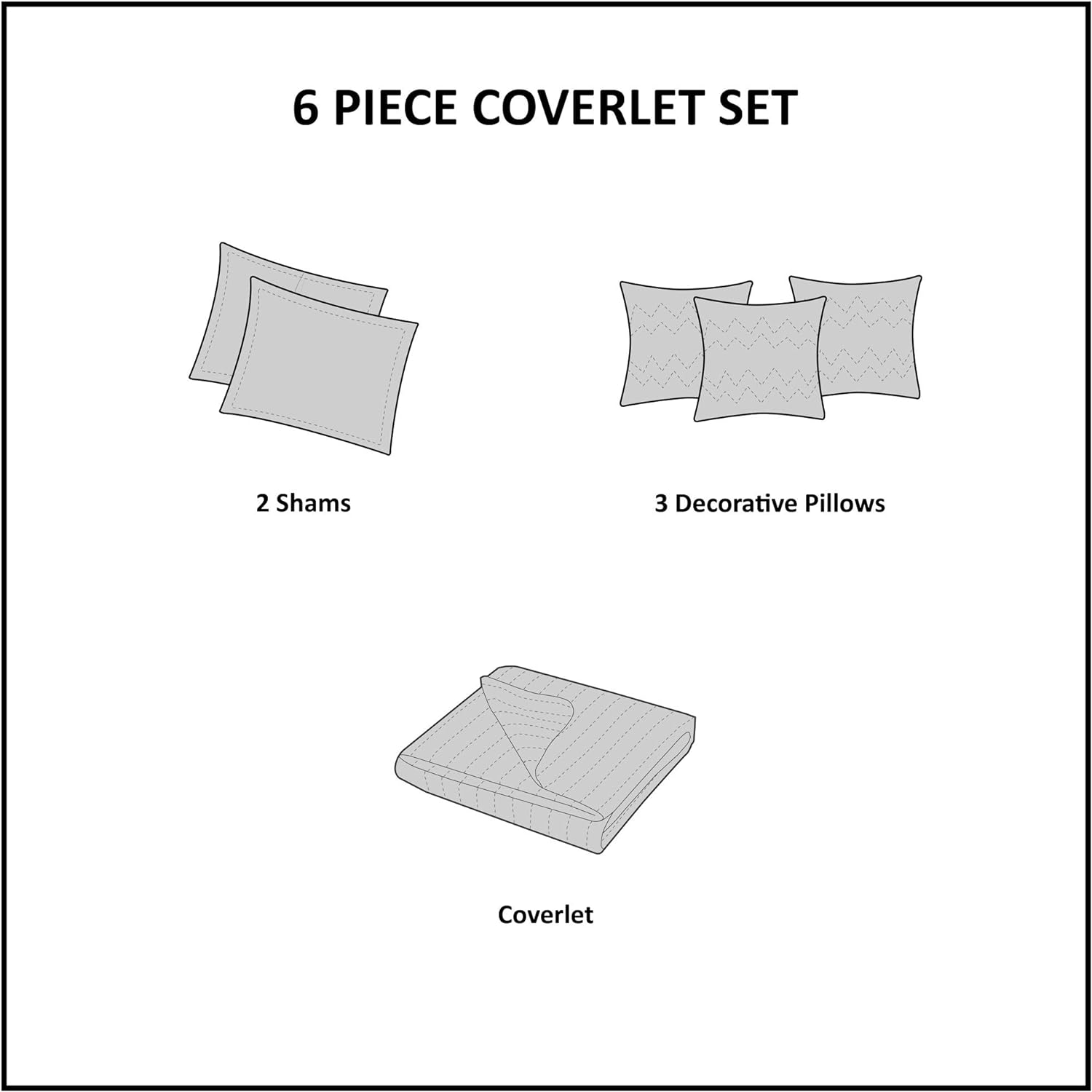 Madison Park Reversible Quilt with Shams and Pillows - Red 6 Piece Set