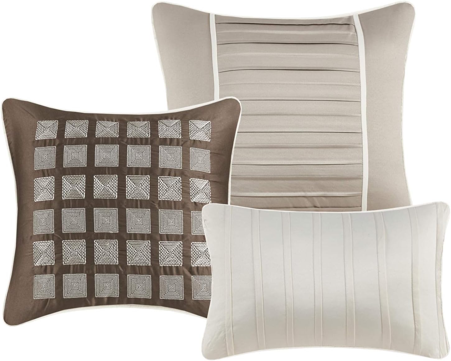 Madison Park Cozy Comforter Set - Taupe King 7 Piece
