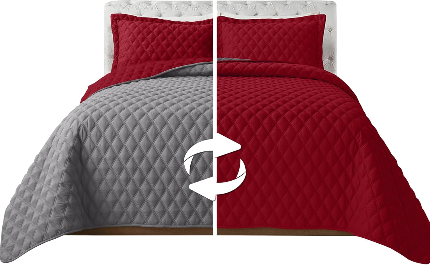 Elegant Comfort 3-Piece Reversible Quilt Set - Twin XL