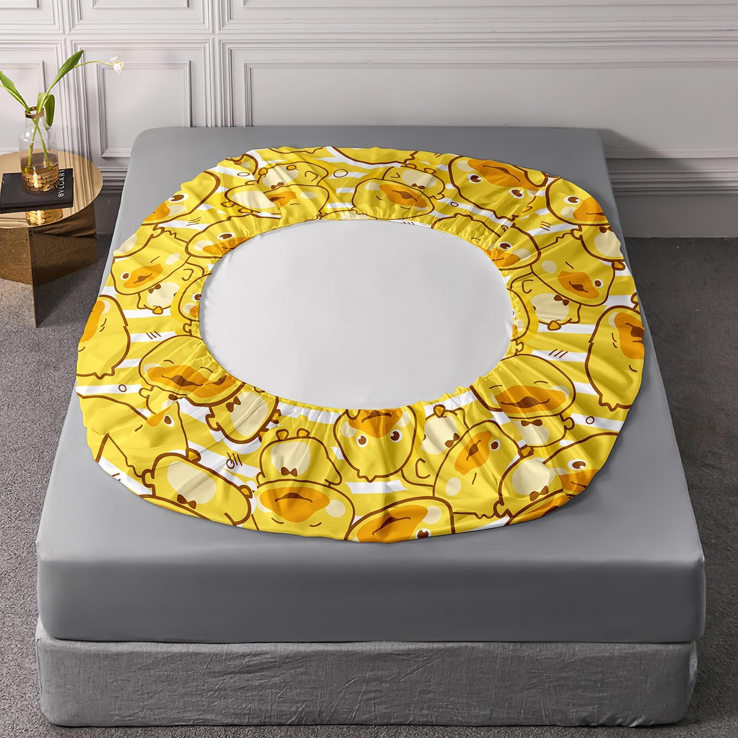AILONEN Kawaii Duck Fitted Sheet Set Twin XL 1