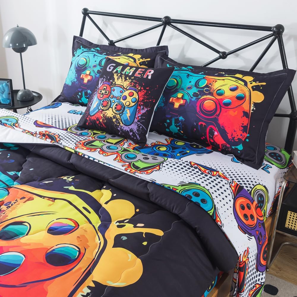 ADASMILE A S Gaming Comforter Set for Kids