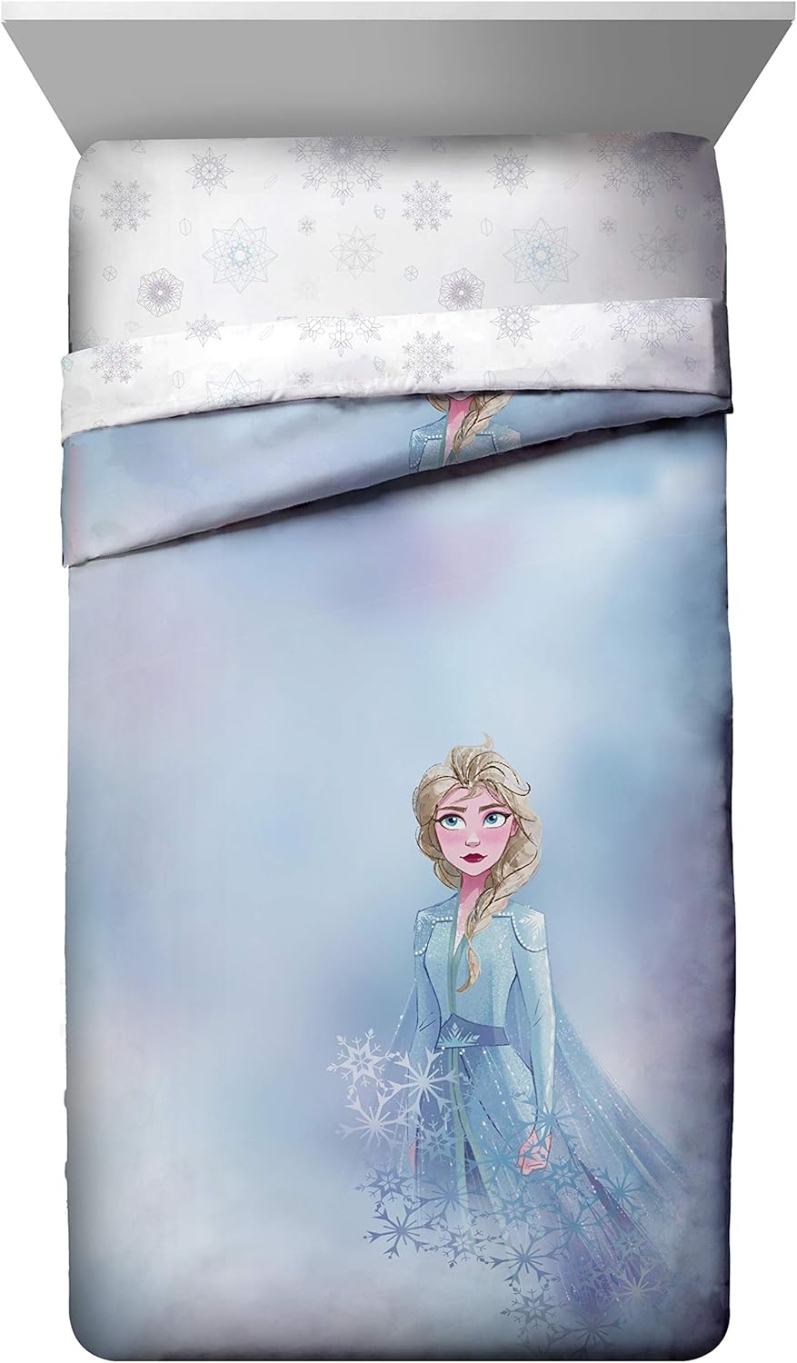 Disney Frozen 2 Elsa 7-Piece Bed Set - Reversible Comforter Sheets