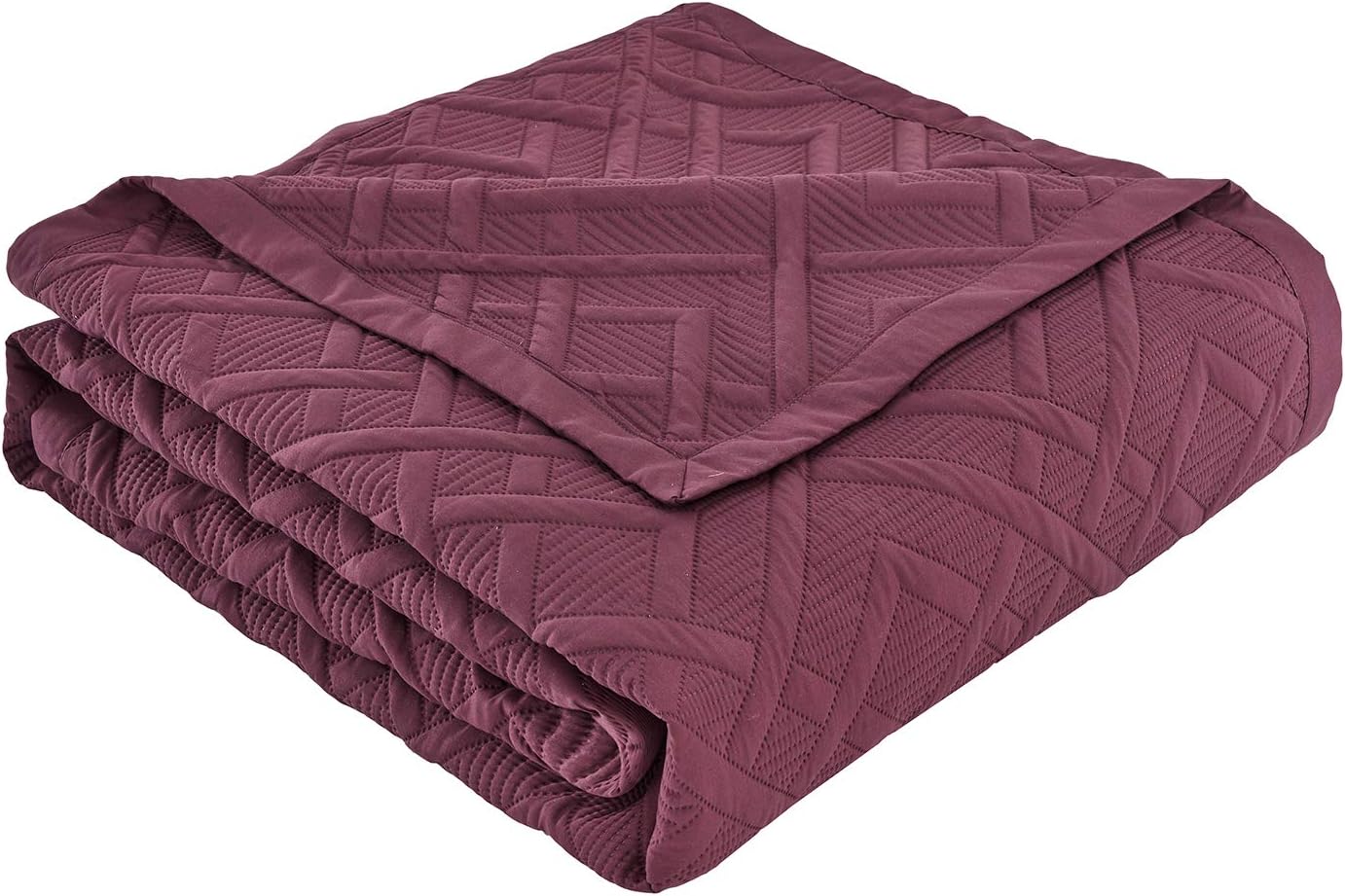 CHIXIN Quilt Queen Size - Geometric Pattern Bedspread Coverlet Set - Modern Style