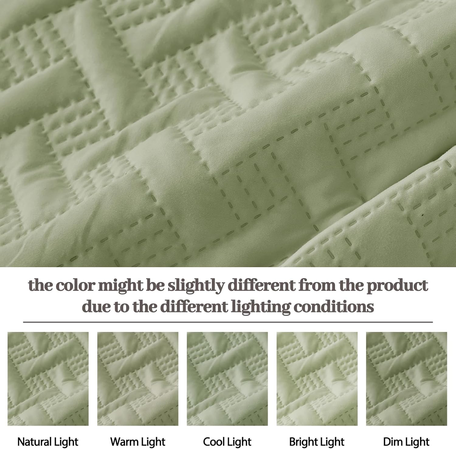 JYHOPE Queen Sage Green Comforter Set