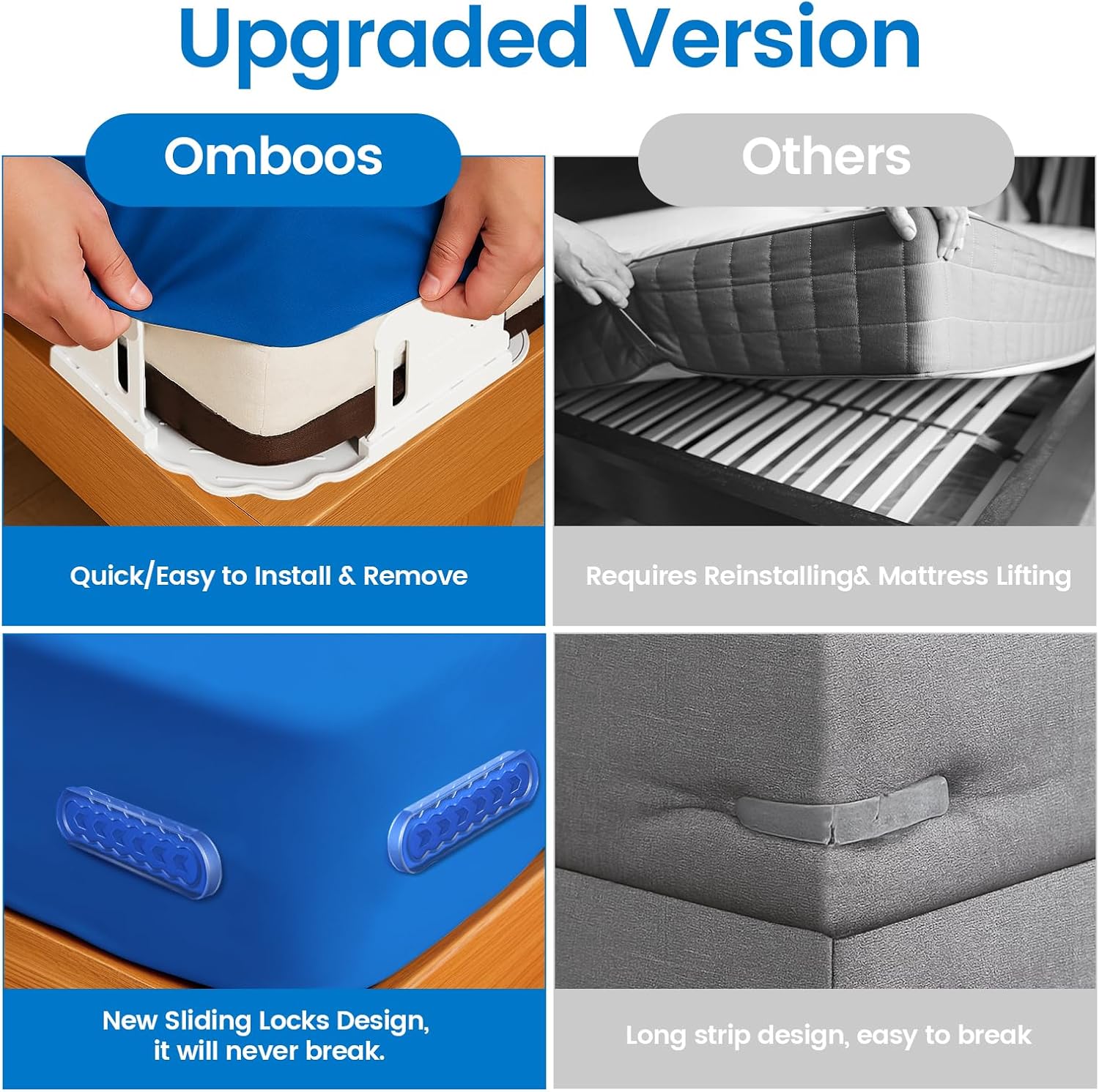 Omboos Bed Sheet Holders for Corners Set of 4
