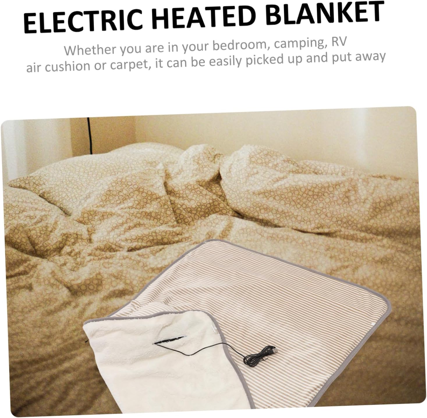 Portable Heating Blanket with Cartoon Design for Quick Warmth