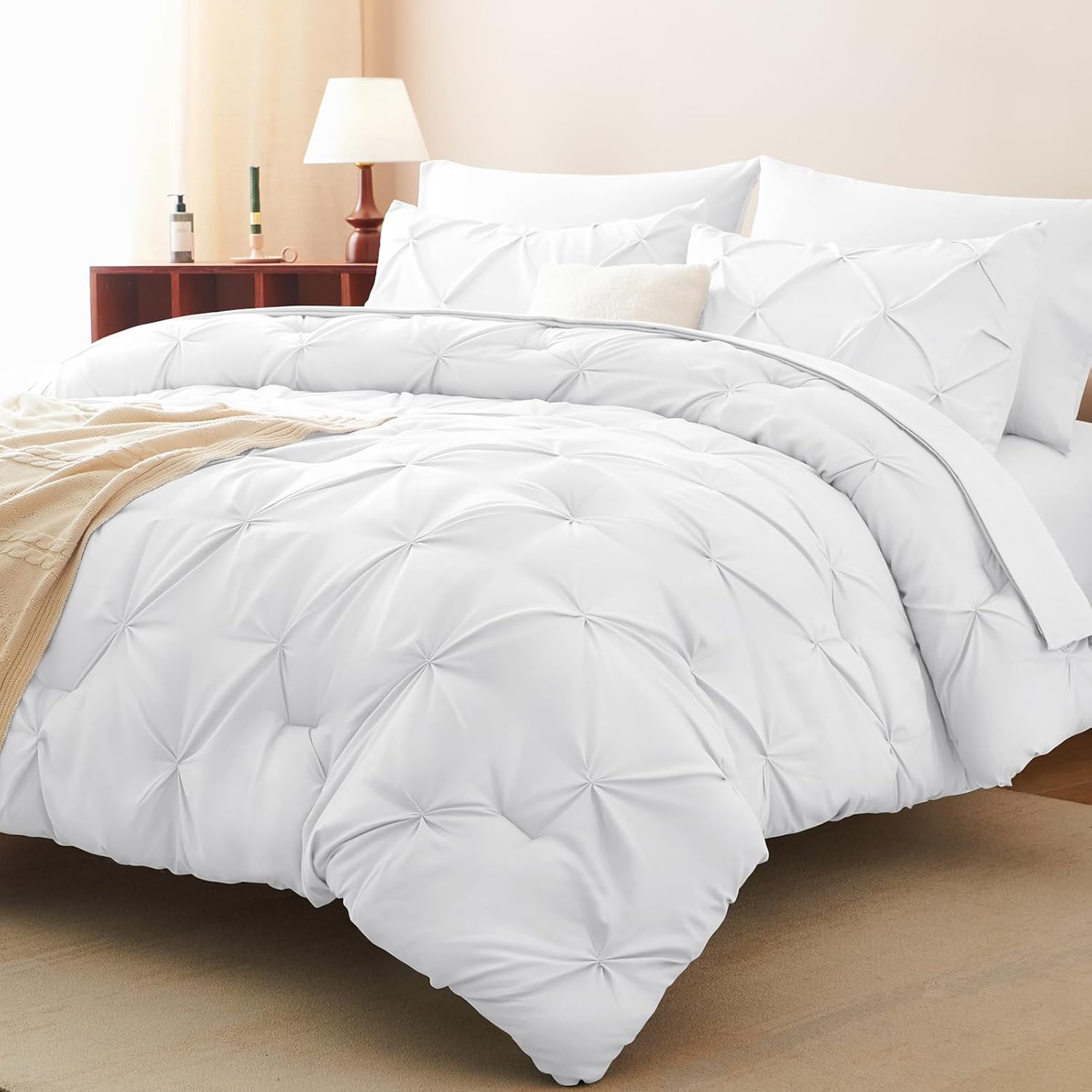 CozyLux Twin Bed in a Bag Set 5 Pieces Comforter