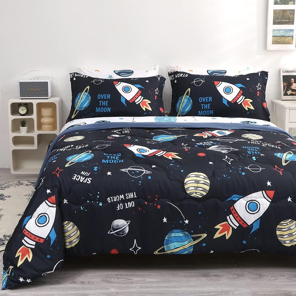 Wajade Kids Space 3D Bed in a Bag Queen 7 Piece Set