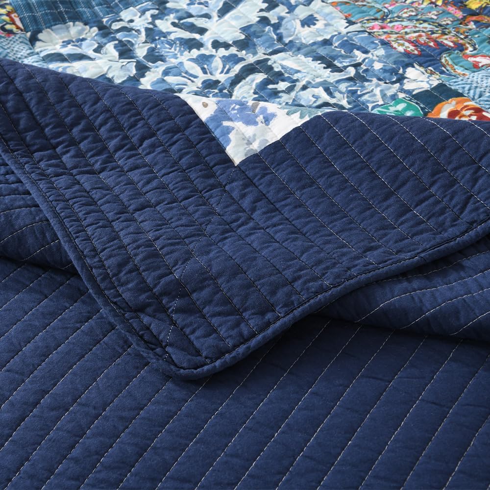 Autumn Dream Reversible Cotton Bedspread Set King Size