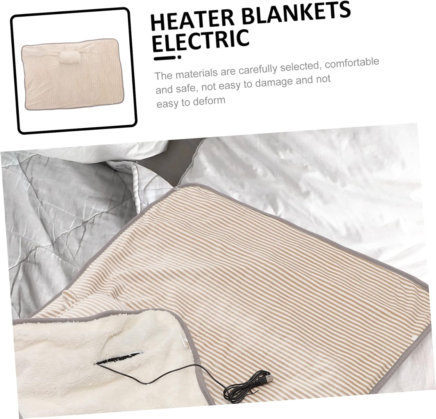 Levemolo USB Electric Heating Blanket with Soft Cartoon Design