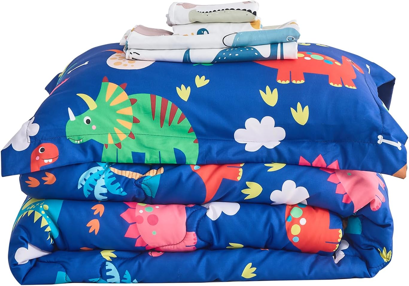 Wajade 7 Piece Dinosaur Comforter Set for Kids