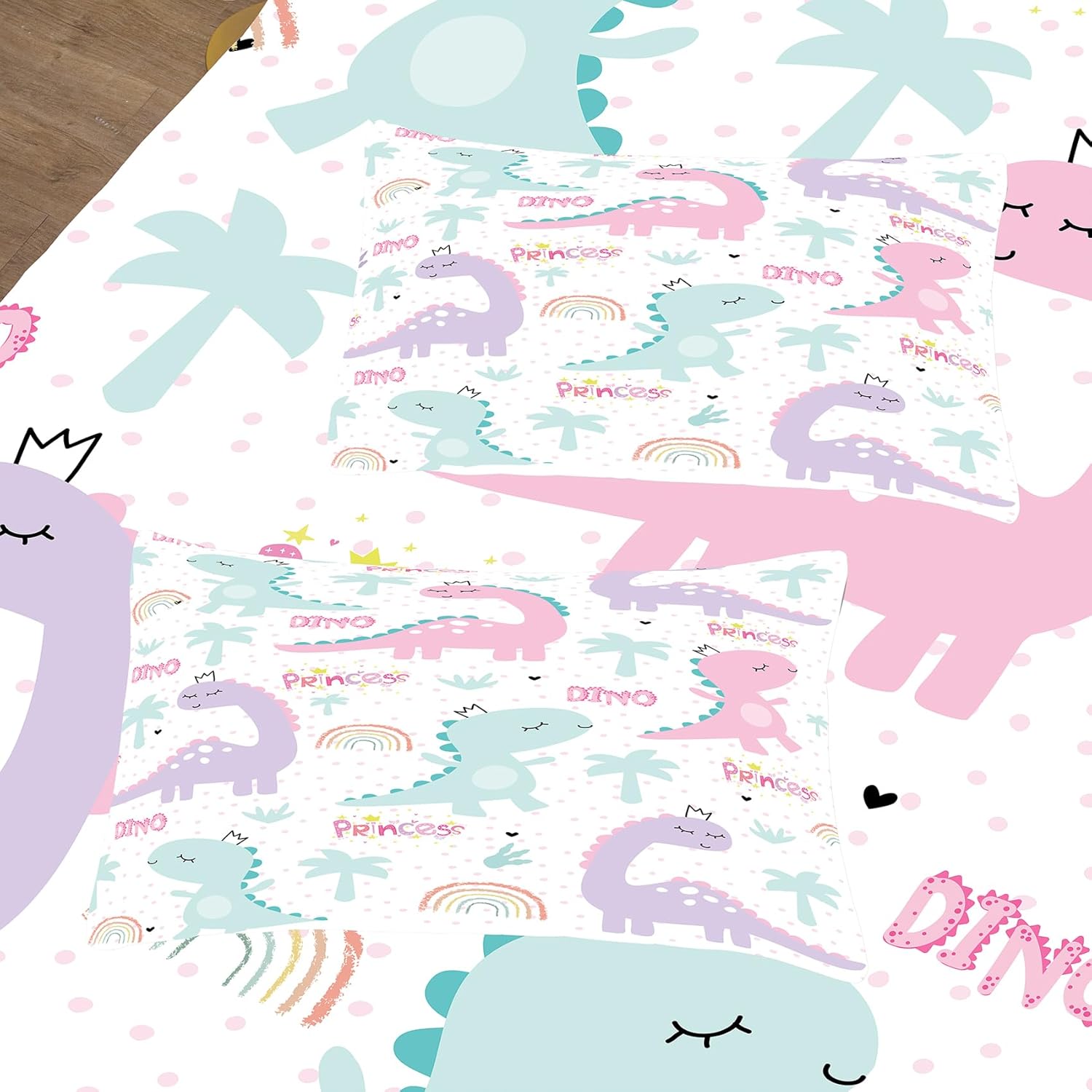NINENINE Dinosaur Comforter Set for Kids Twin Bedding