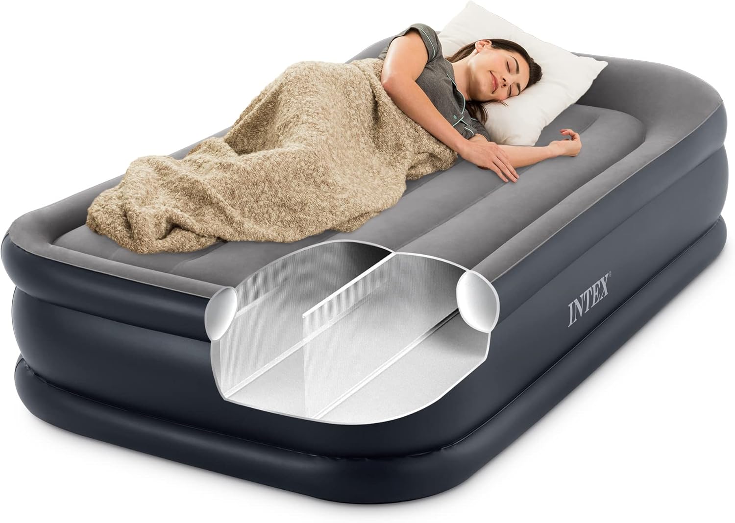 Intex Pillow Dura-Beam Raised Airbed with Pump