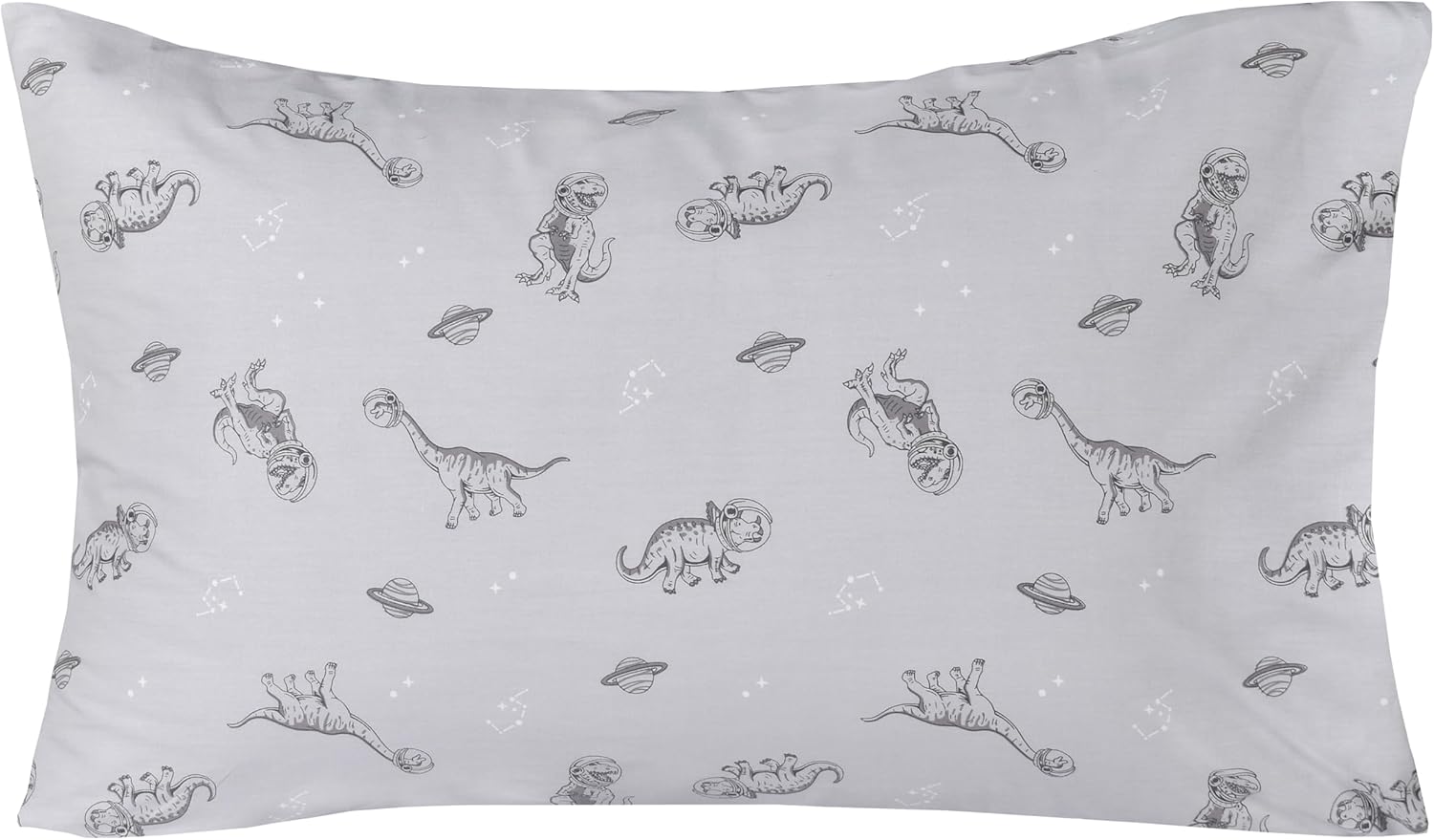 Scientific Sleep Gray Dinosaur Print Twin Bed Sheet Set 3 Pcs