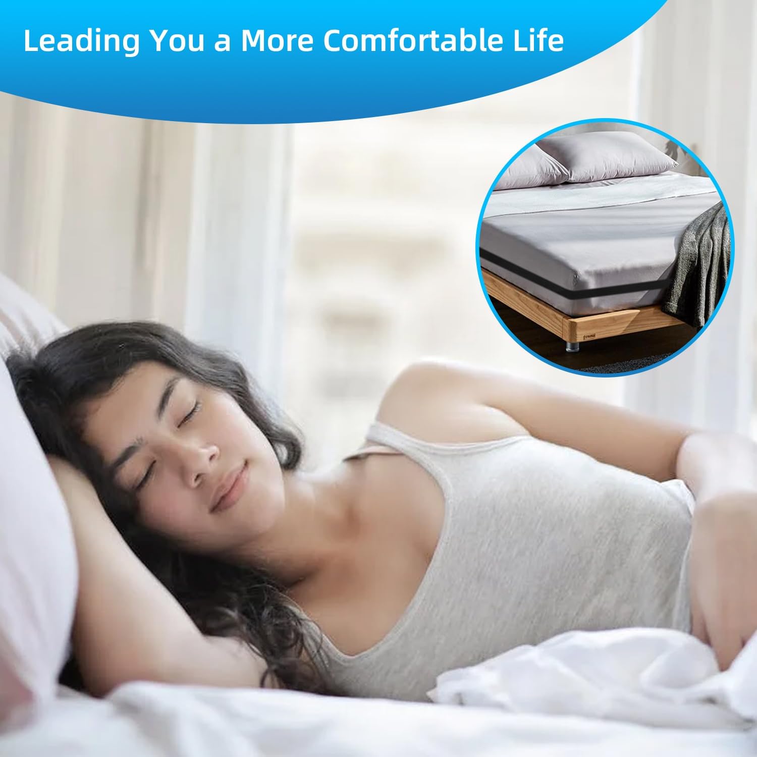 Adjustable Elastic Bed Sheet Straps for All Mattress Sizes