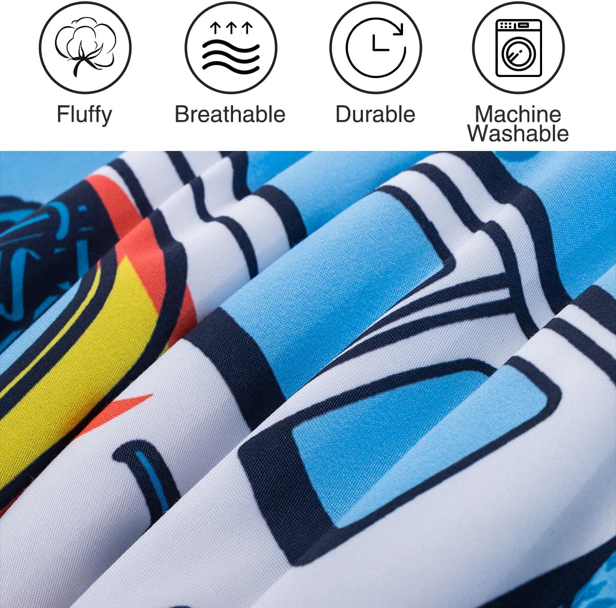 Holawakaka Boys Racing Truck Comforter Set with Sheets