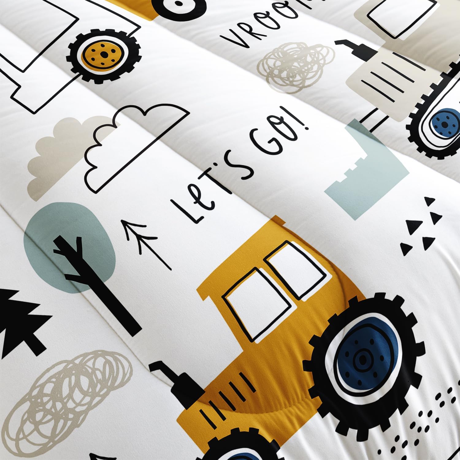 Smell Sunshine Cartoon Car Comforter Set for Kids