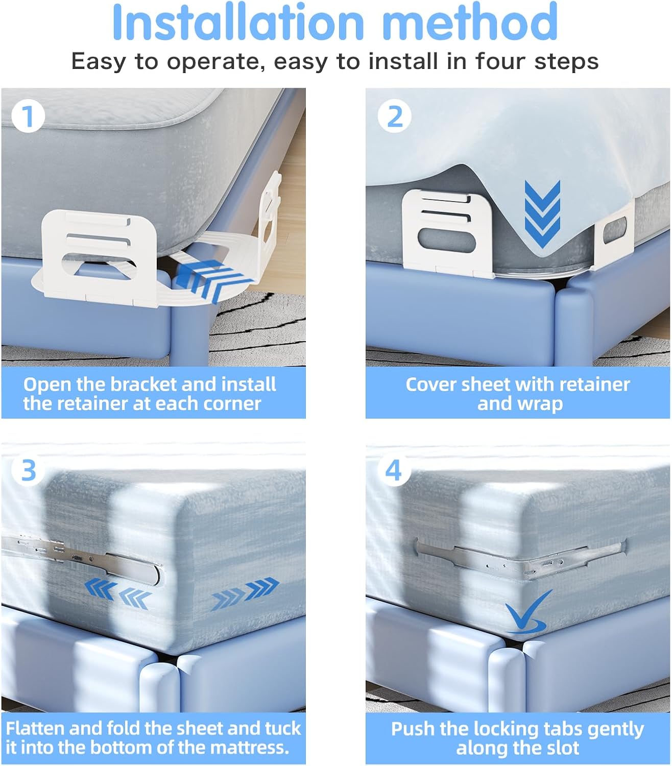 Heavy Duty Bed Sheet Holder for All Mattress Sizes