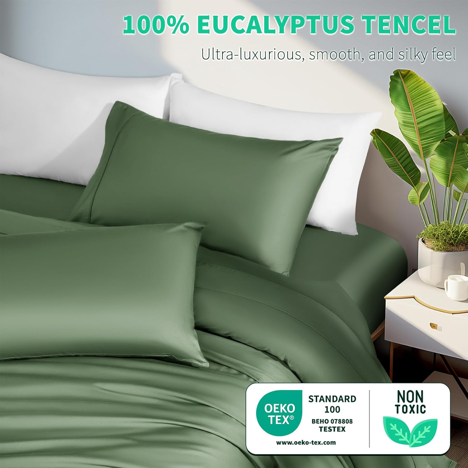 Shilucheng Tencel Sheets 4 Piece Set