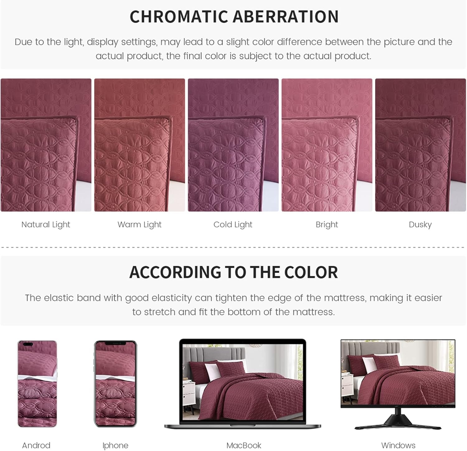 BOURINA 3-Piece Queen Quilt Set Microfiber Lightweight