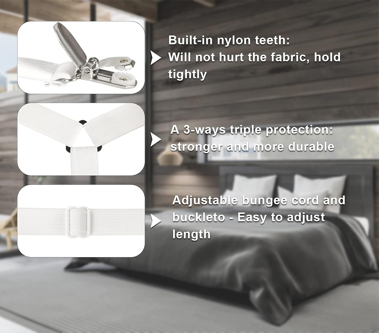 Attmu Sheet Straps for Mattresses and Furniture