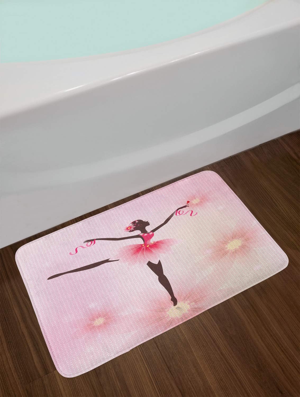 Ambesonne Girls Bath Mat with Tutu Design