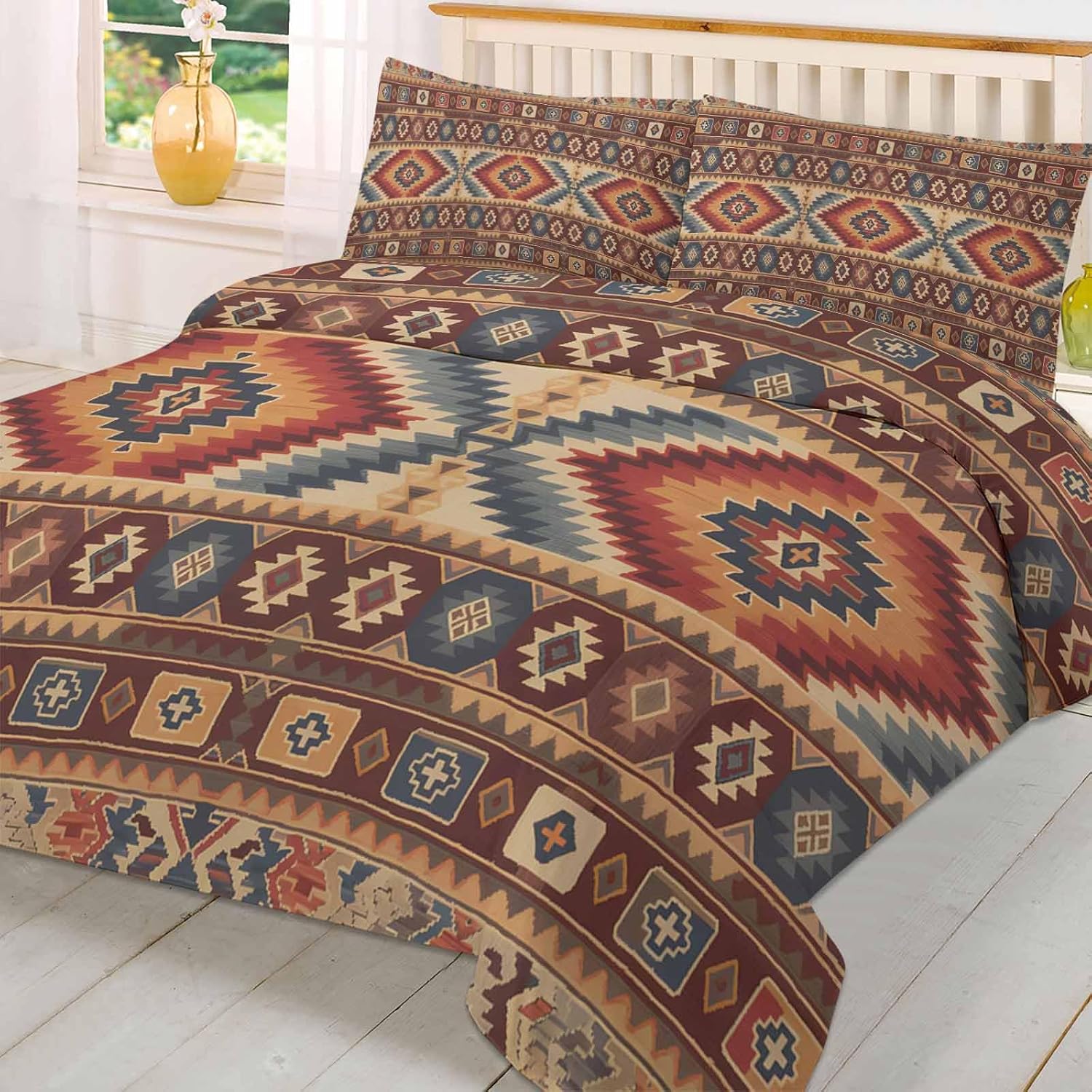 Boanket 3-Piece Southwest Bedding Set with Zipper Closure