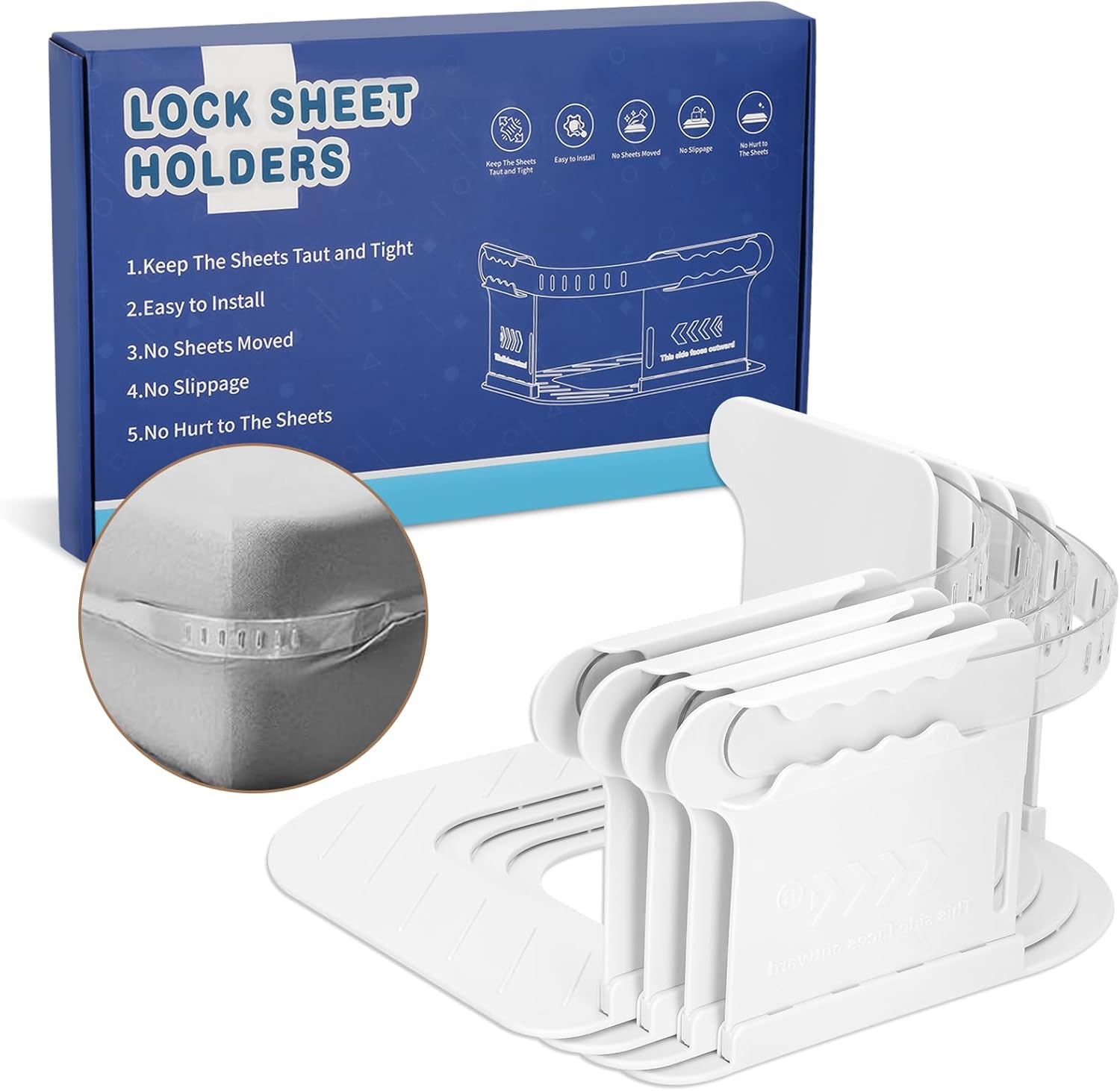 Shruy 4PCS Sheet Holders for Firm Tight Fit