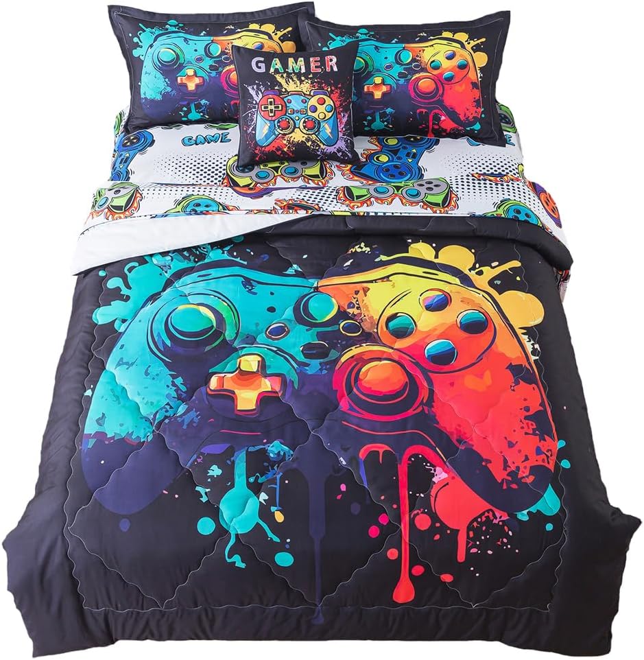 ADASMILE A S Gaming Comforter Set for Kids