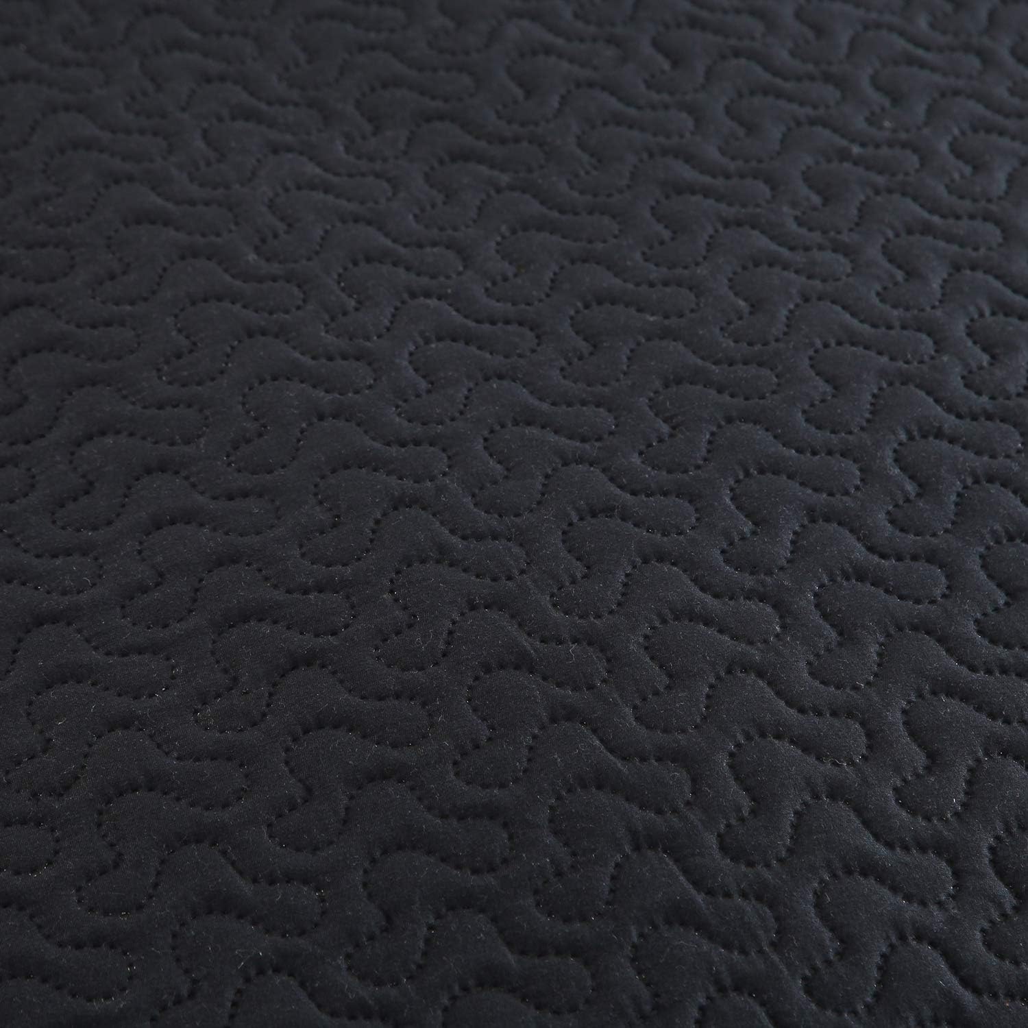 JML Quilt Set - 3 Piece Embossed Stripe Black for King Bed