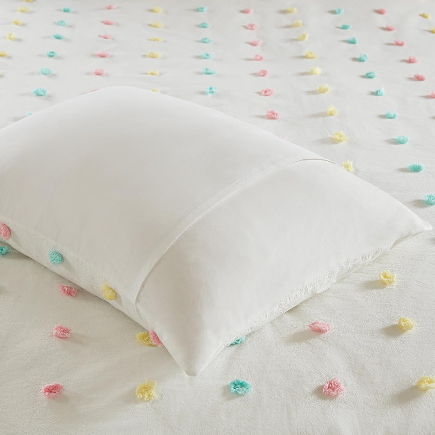 Callie Cotton Jacquard Comforter Set for Kids 5 Piece Ivory