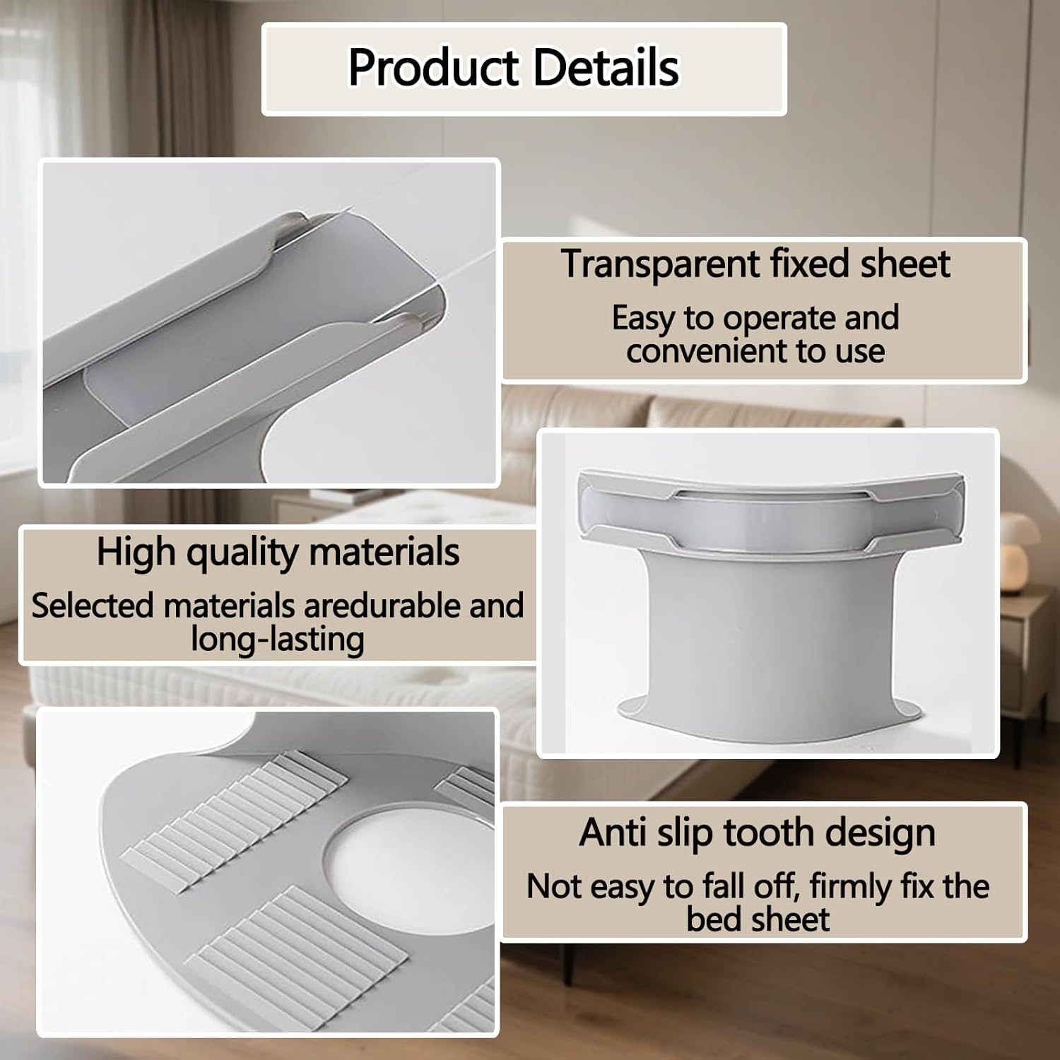 GUDSK 4-Piece Heavy Duty Sheet Holders Set