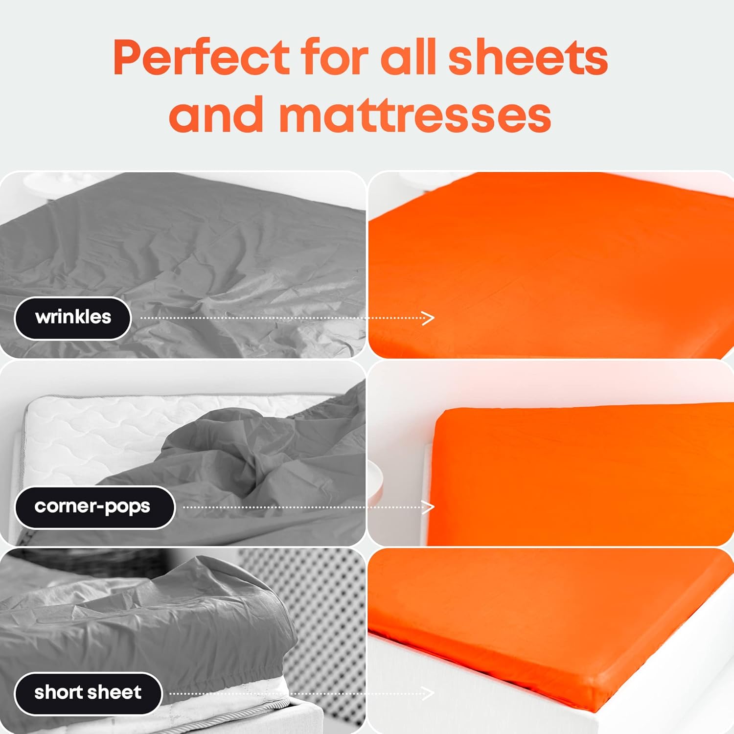 5 Stars United Bed Sheet Straps Set - 4 Pcs Grey