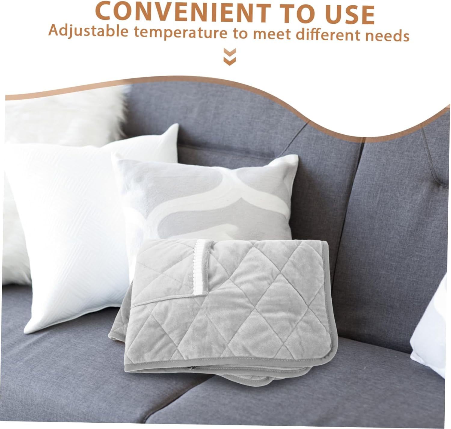 PRETYZOOM Electric Blanket Full Size Washable Velvet Heated Throw