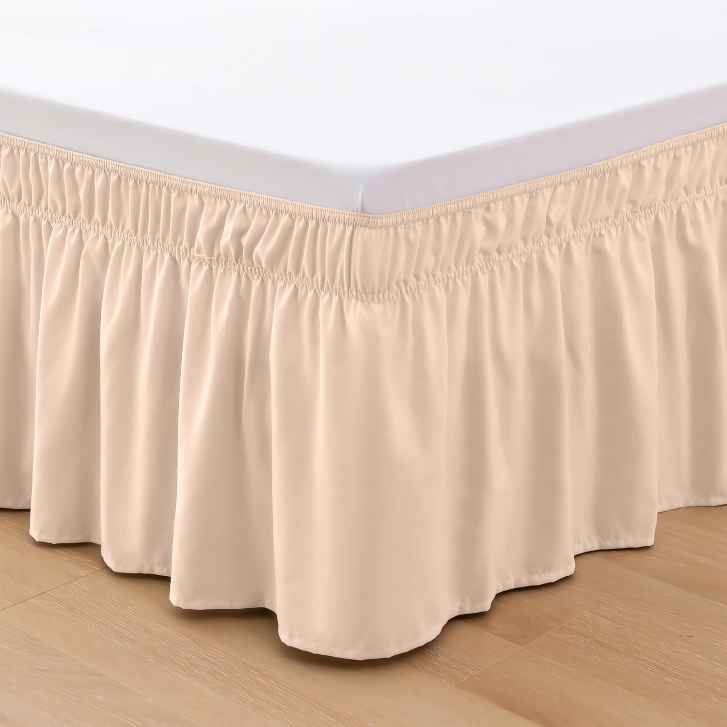 Elegant Comfort Luxury Wrinkle Resistant Bed Skirt - 16in Drop QueenKing Cream