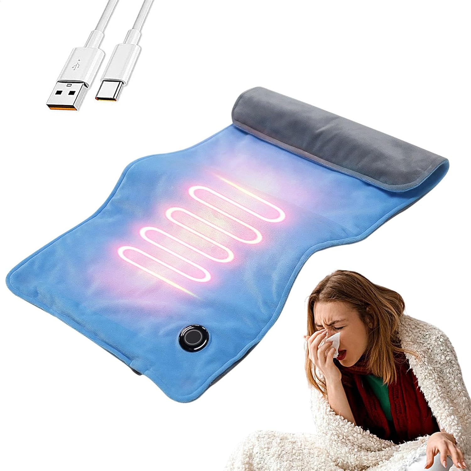 Libaroud USB Heated Blanket 18x236 Inch for Offices and Travel