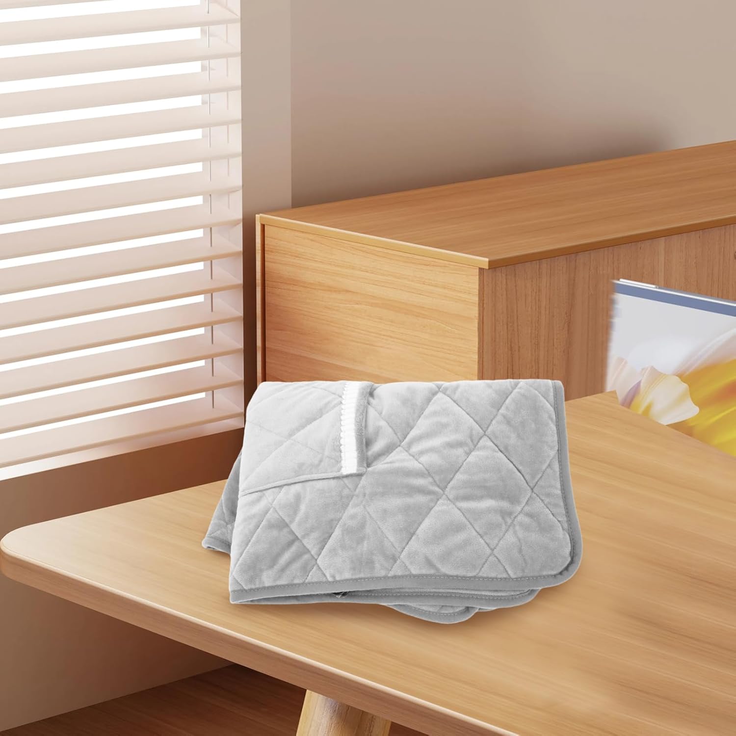 STOBAZA Heated Blanket Portable Full Size Soft Velvet Washable