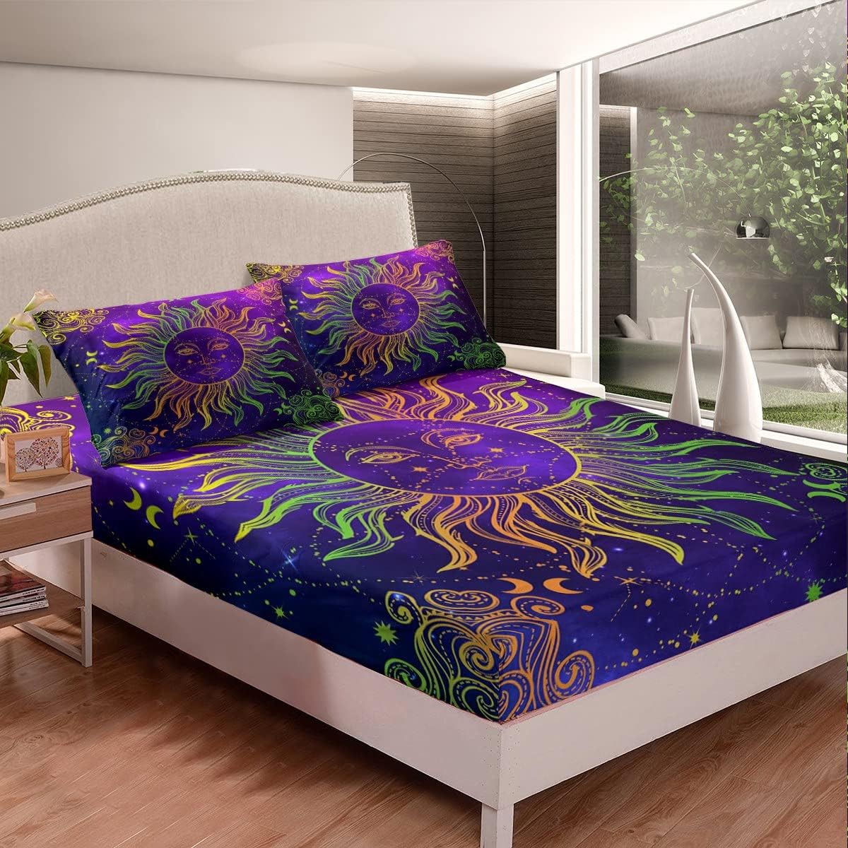 Erosebridal Boho Paisley Queen Bedding Set
