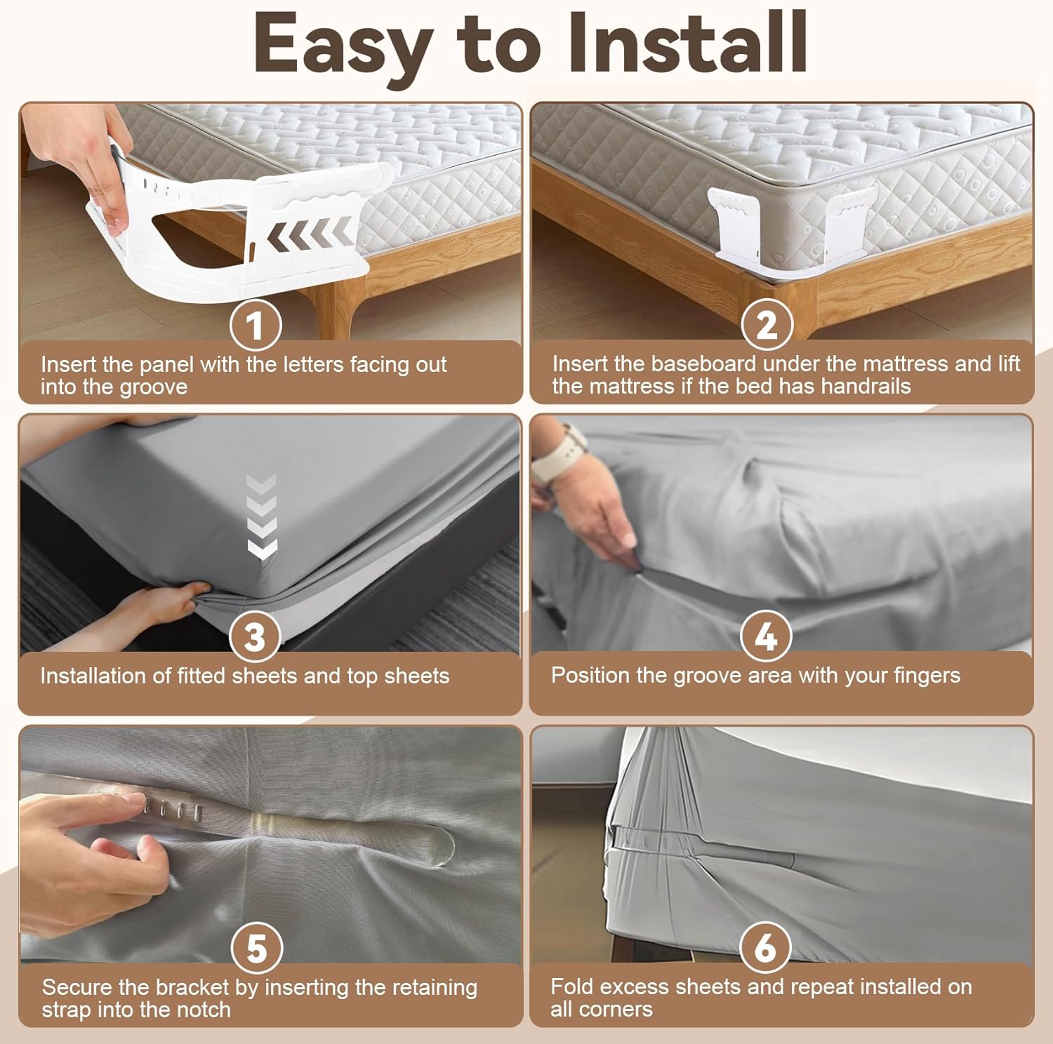 Shruy 4PCS Sheet Holders for Firm Tight Fit