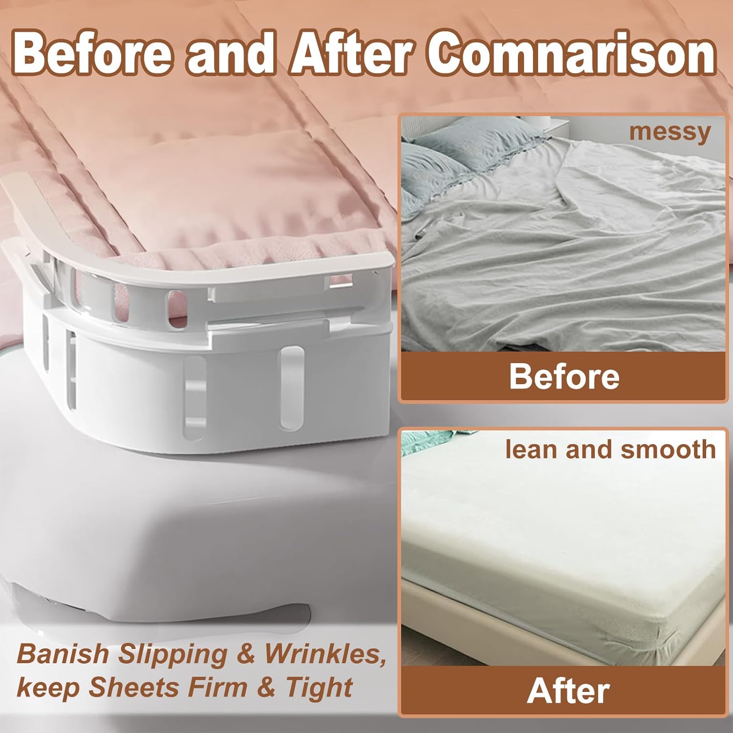 Grngven Bed Sheet Holder 4Pack - Secure Fit Durable Elastic Straps